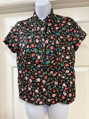St. Michael’s tricel vintage blouse with attached neck tie